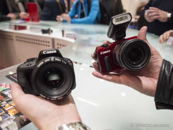 Canon EOS 100D vs EOS M - Front