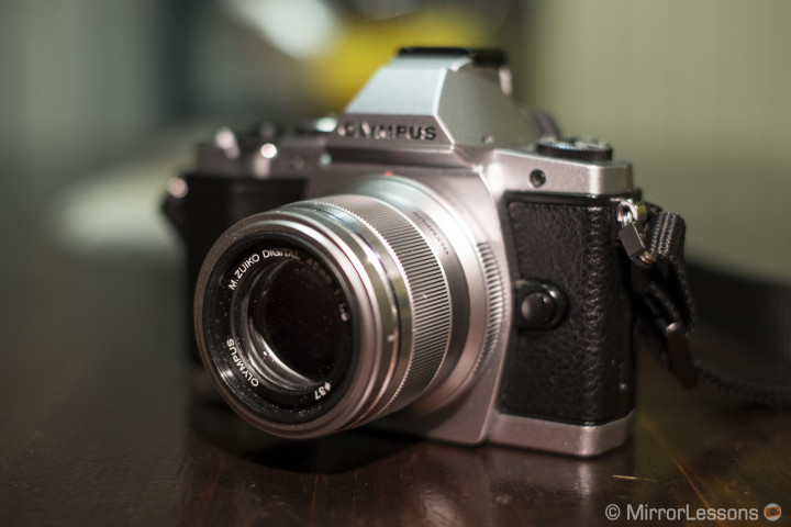 The 45mm f/1.8 mounted on the OM-D E-M5