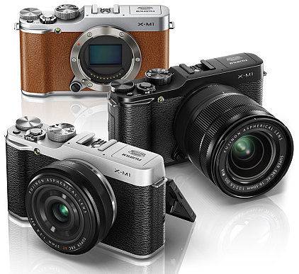 The X-M1 comes in three colours: black, silver and tan!