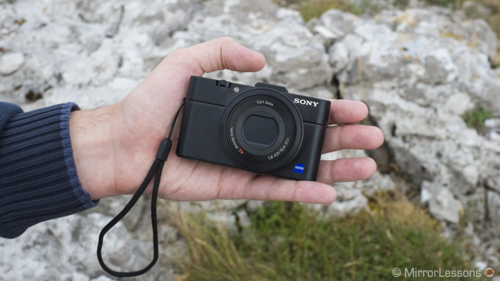 The RX100M2 is very small. The size is practically identical to the original RX100.