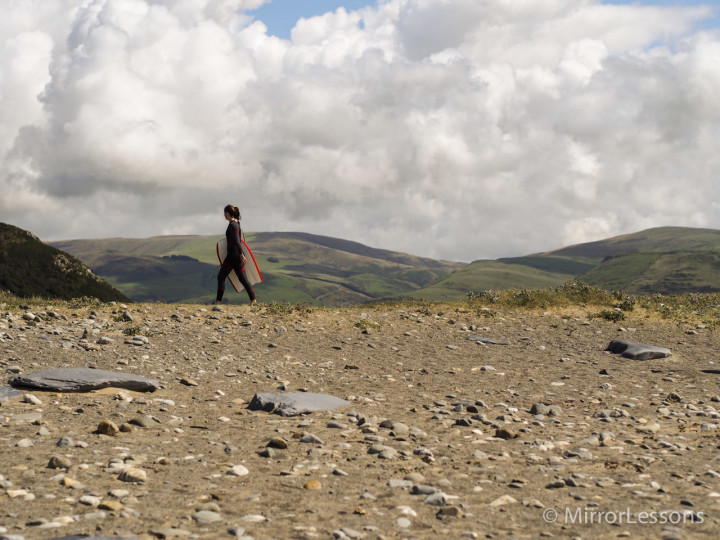 The surfer is in focus while the foreground and background are blurred. E-P5, 1/5000, f/ 2.5, ISO 100