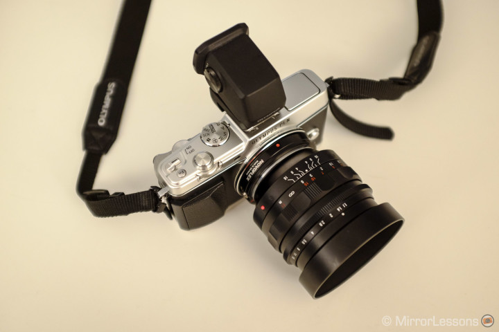 The Olympus Pen E-P5 with the Nokton 50mm f/1.1