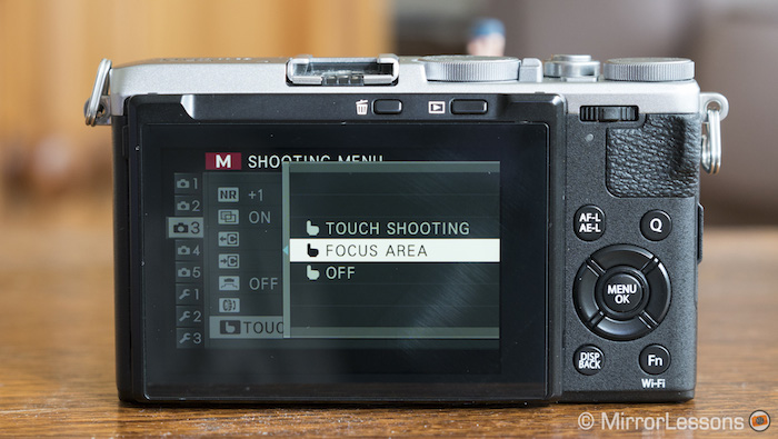 fuji x70 touch screen